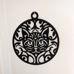 Black Cat Mandala Wall Hanging